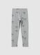 Girls' Grey Stretch Cotton Leggings_1