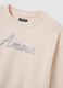 Girls' beige pure cotton sweatshirt with print_2