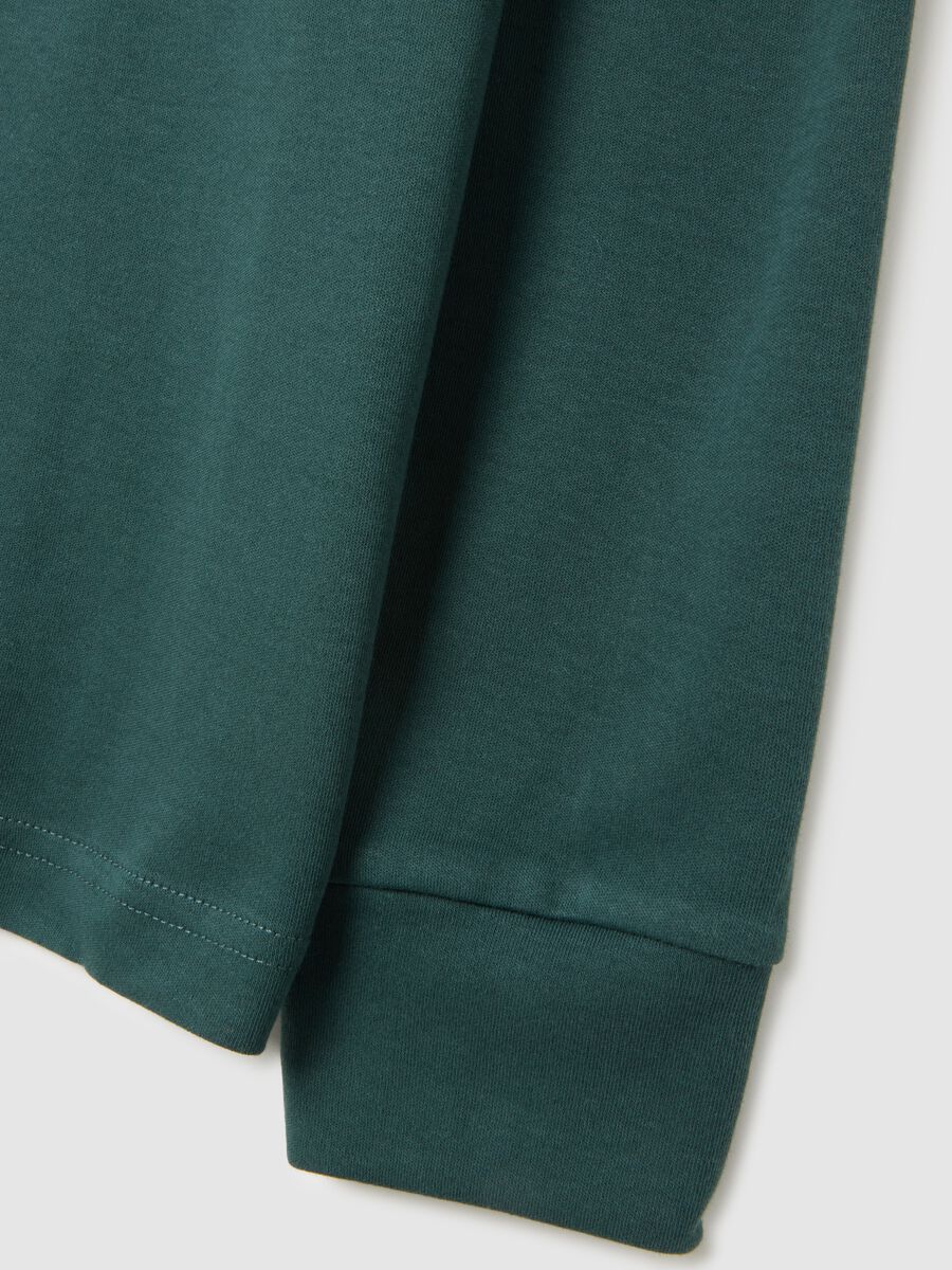 Maglia in puro cotone verde regular fit_5