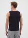Men's basic black cotton vest regular fit_3