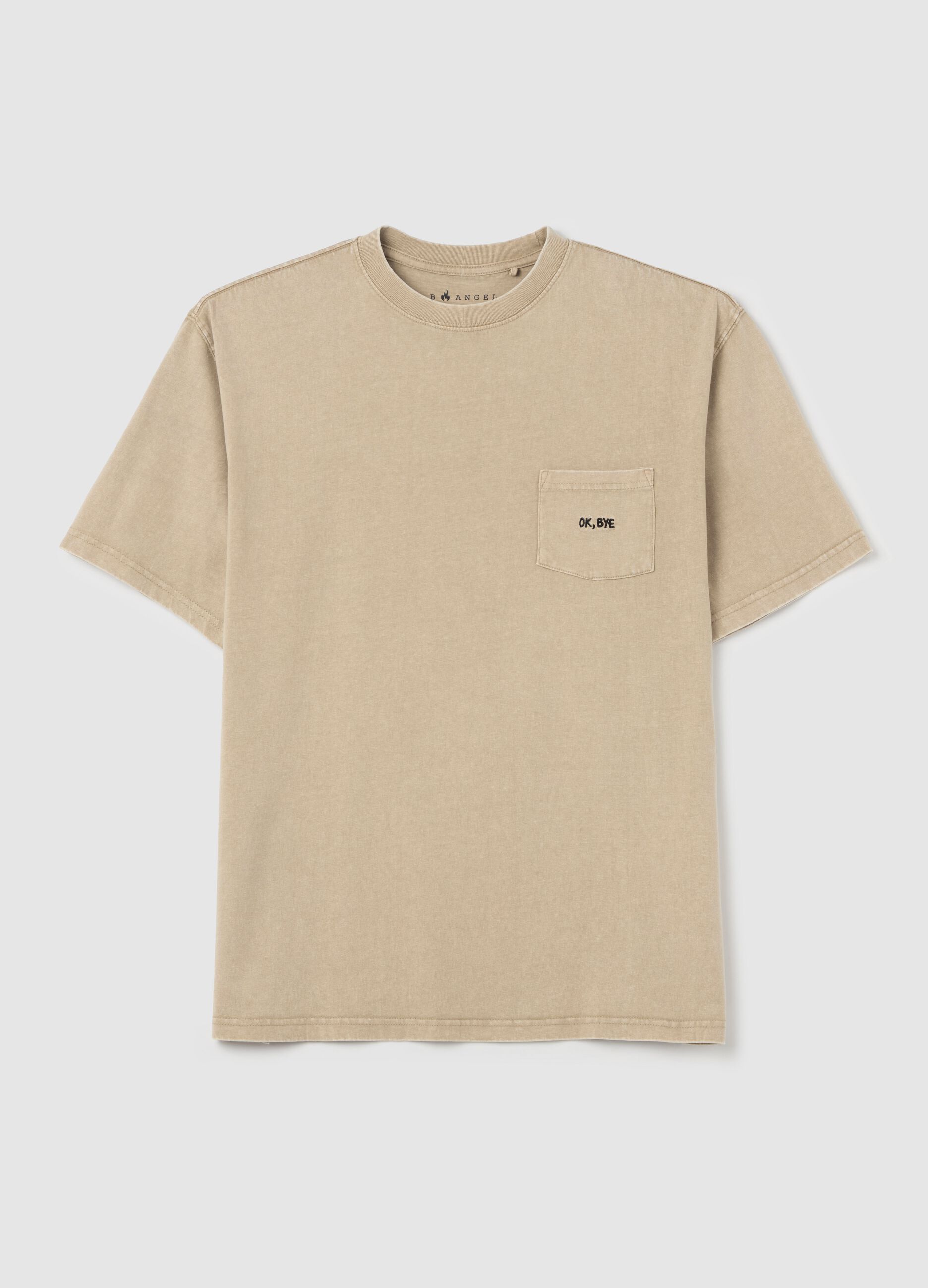 T-shirt with embroidered pocket