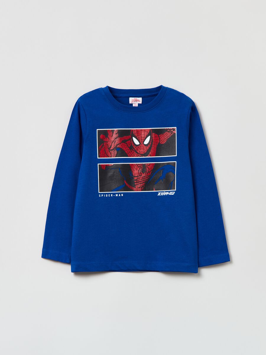 T-shirt a maniche lunghe stampa Spider-Man _0
