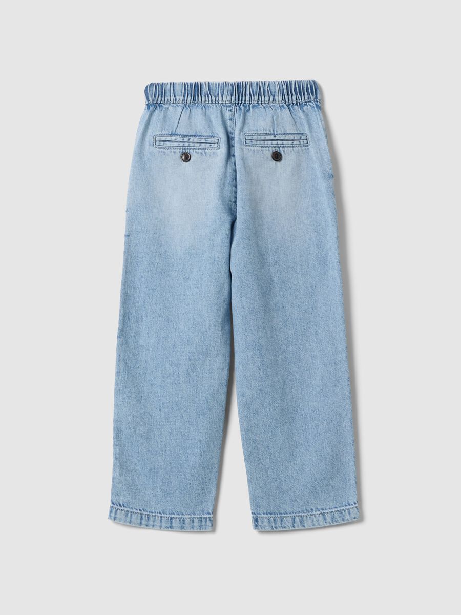 Jeans in misto cotone denim azzurro da bambino regular fit_1