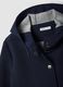 Giacca blu regular fit con cappuccio e bottoni_5