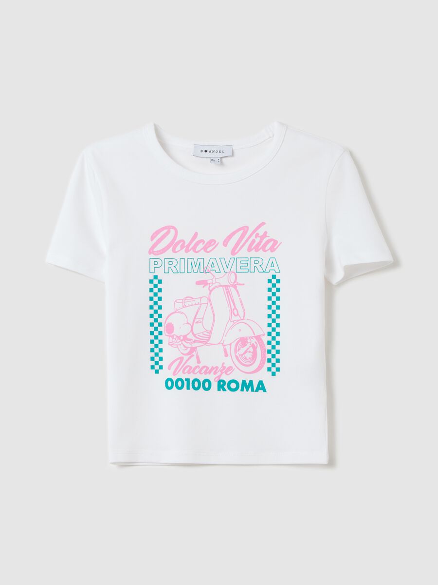 Short-sleeved T-shirt with "Dolce Vita" print_4