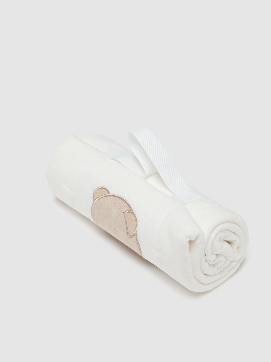 Newborn Stretchable White Cotton Blend Blanket_2
