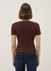Brown pure cotton regular fit t-shirt with contrast stitching_2