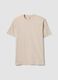 Beige organic cotton jersey T-shirt, regular fit_4
