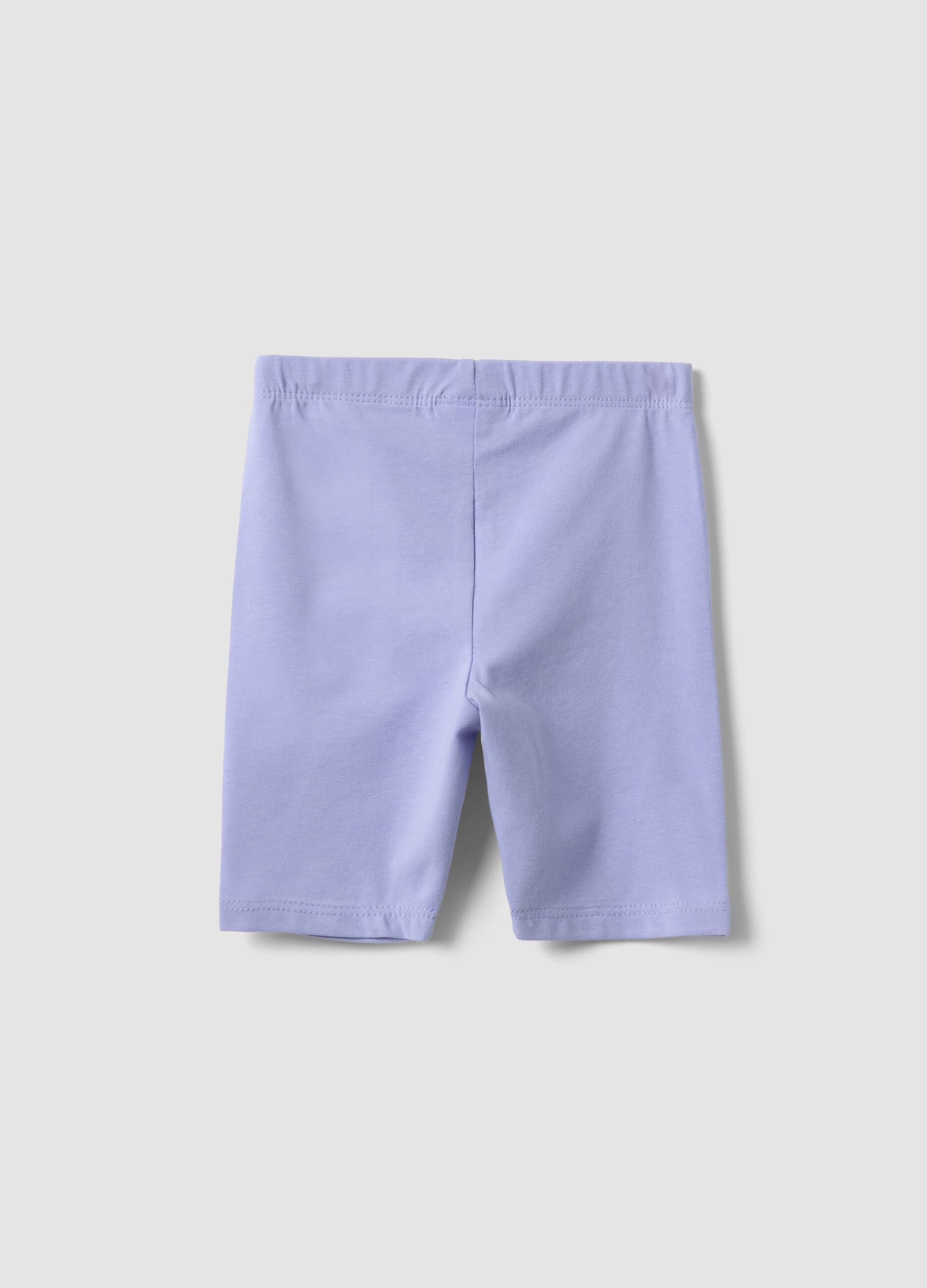 Purple organic cotton shorts