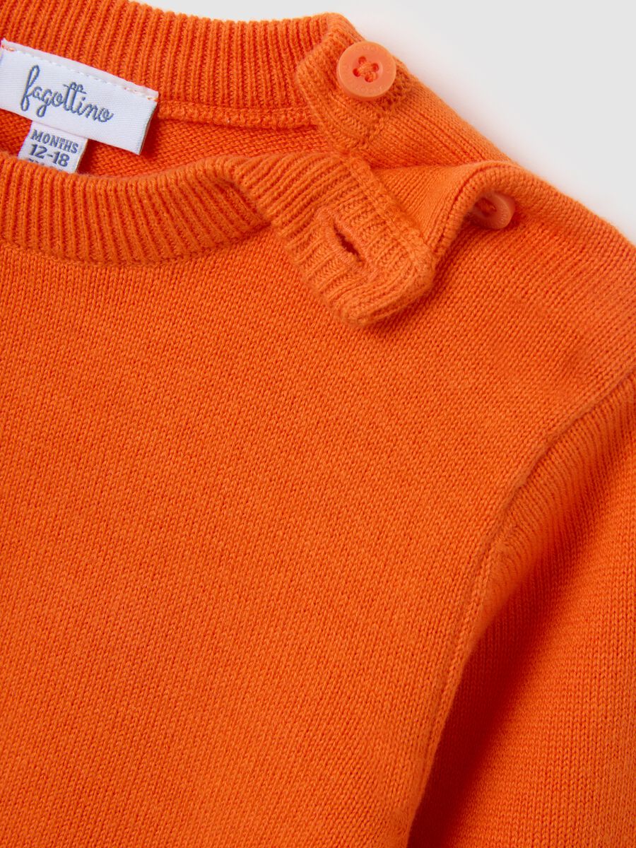 Orange Pure Cotton Baby Sweater_2