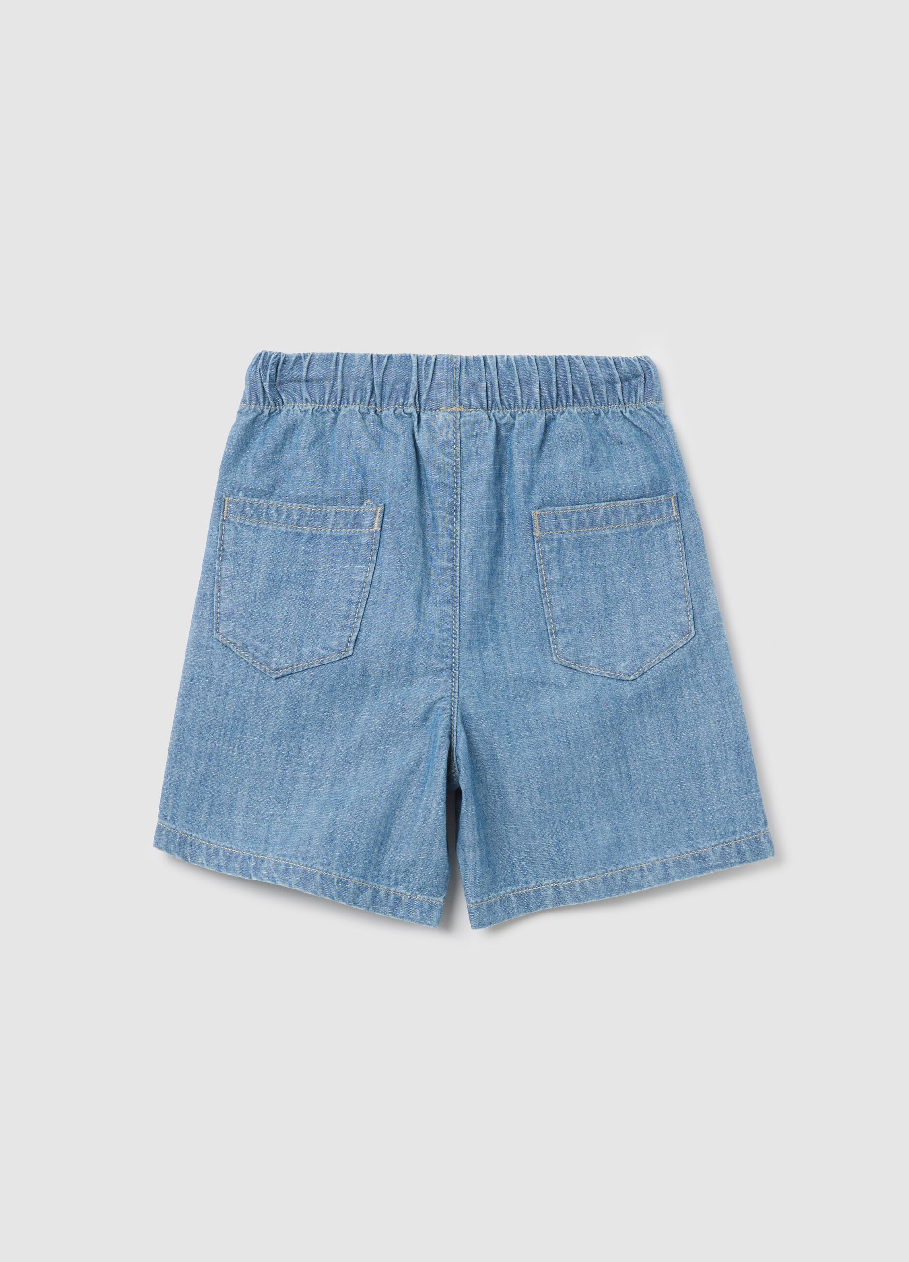 Shorts in denim di cotone
