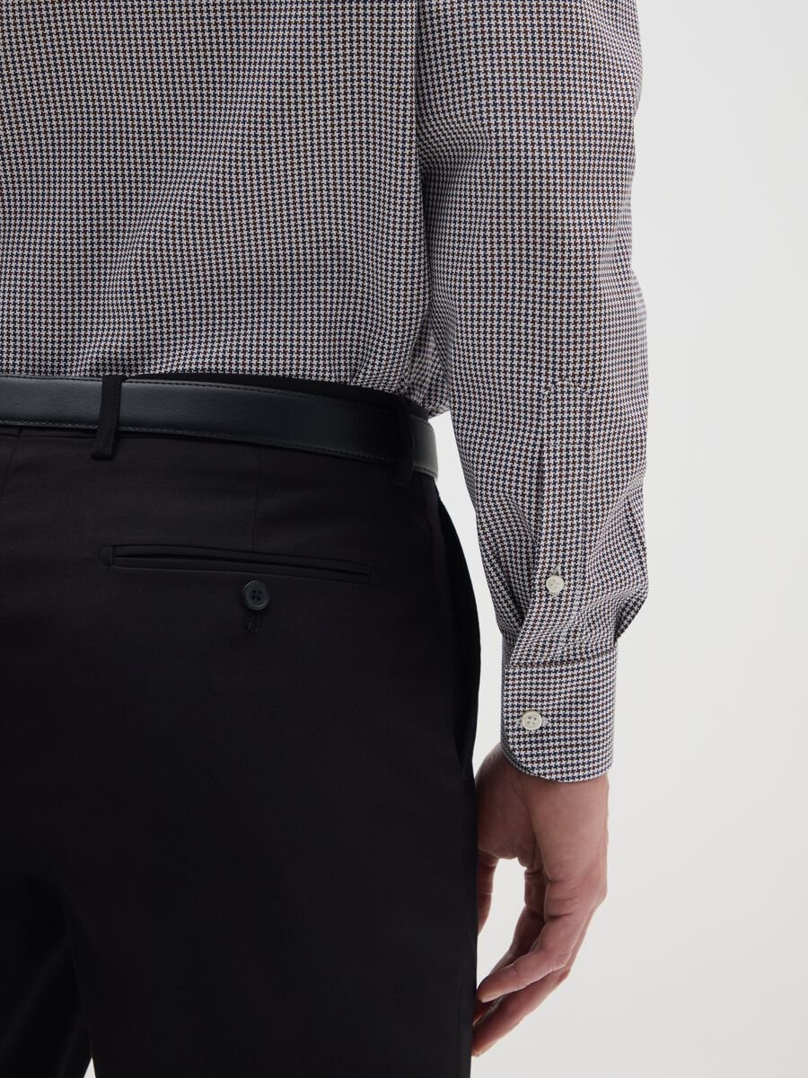 Multicolour checked shirt in pure cotton regular fit_3