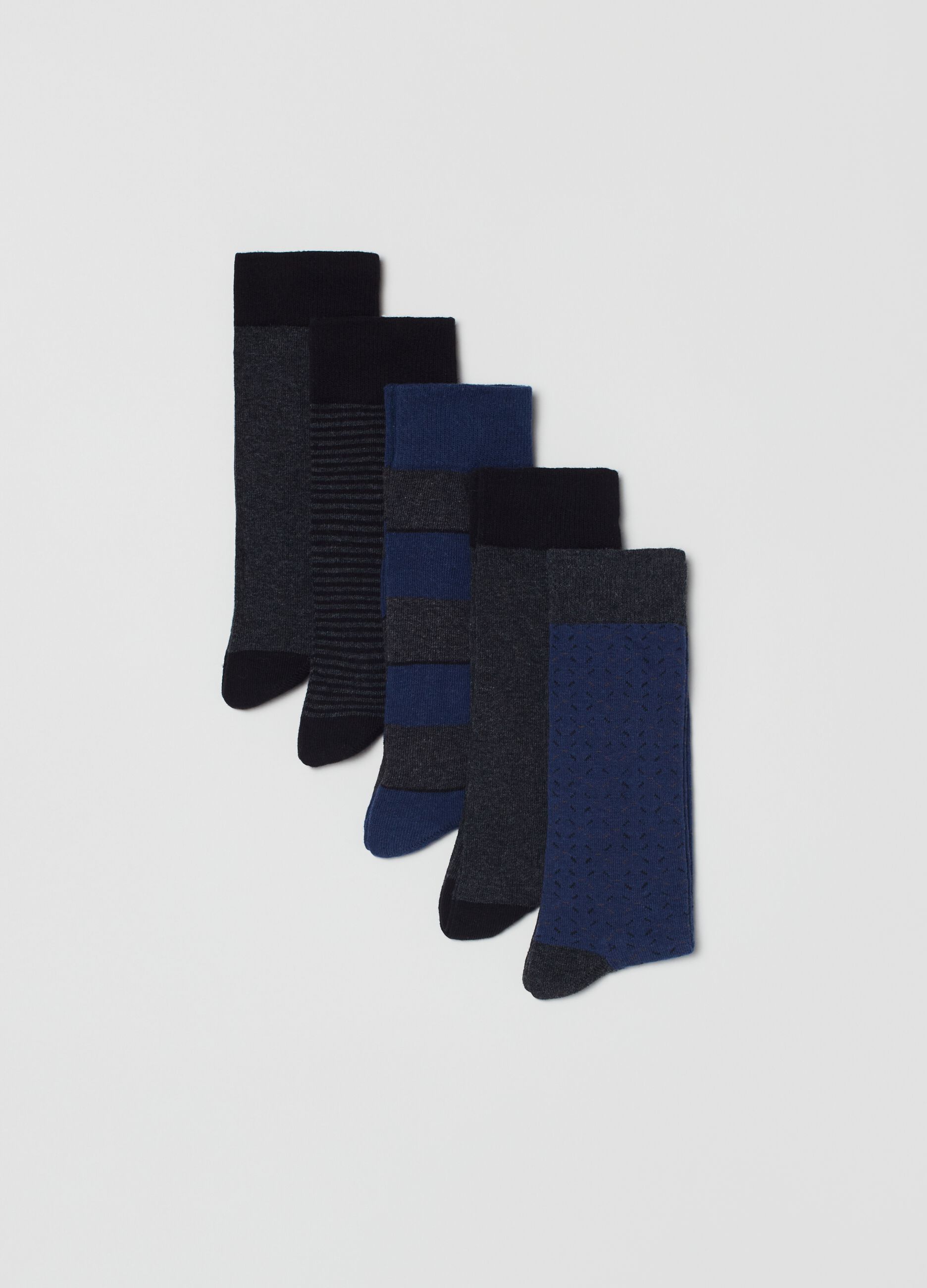 Set cinque calze midi fantasie assortite_0