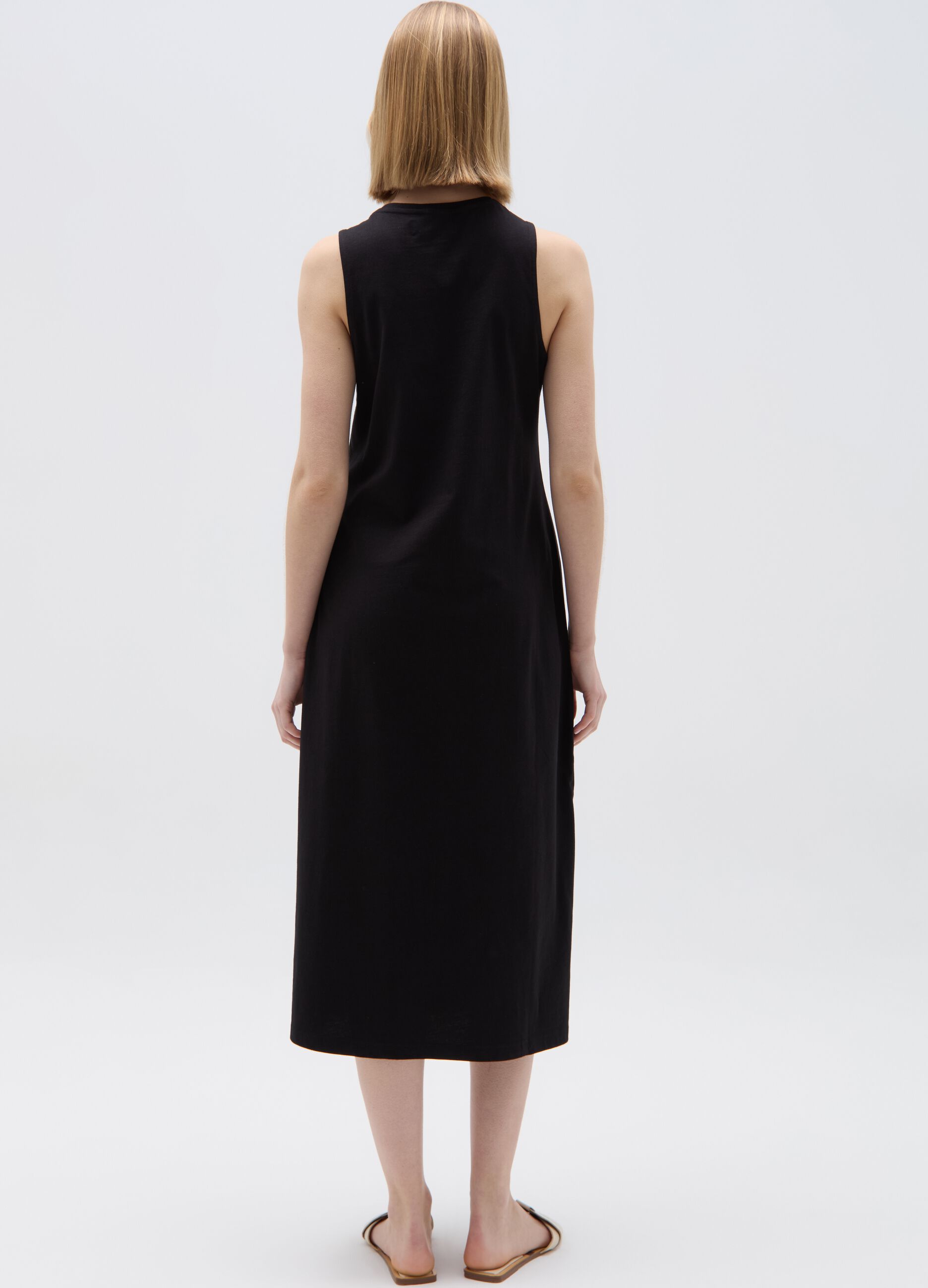 Essential long dress with splits