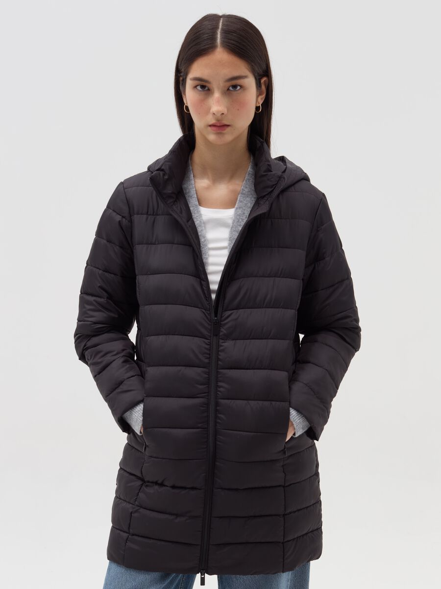Essential long ultralight down jacket_0