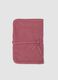 Pink portable changing mat in pure cotton with floral print_0