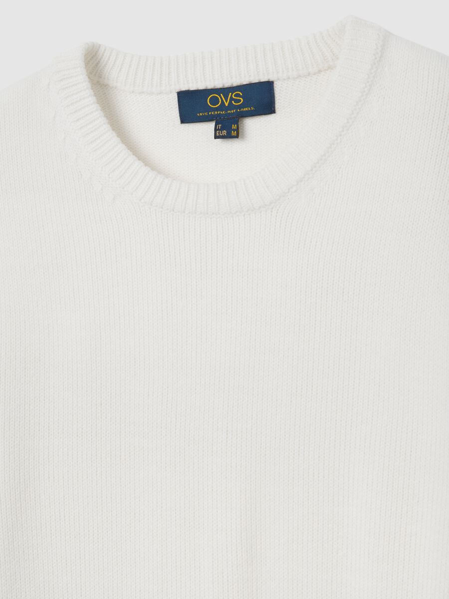 White Regular Fit Jumper_5