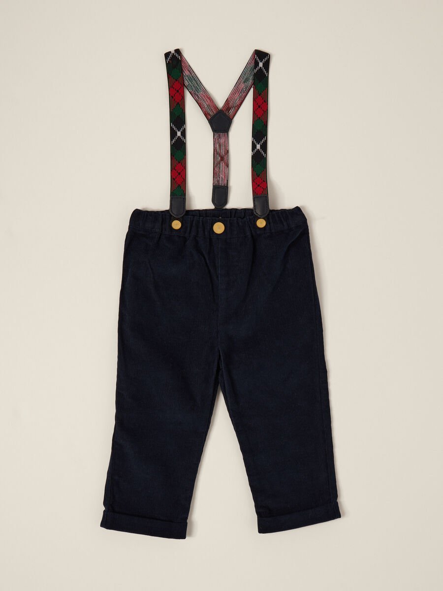 Pantaloni in velluto a coste IANA neonata_0