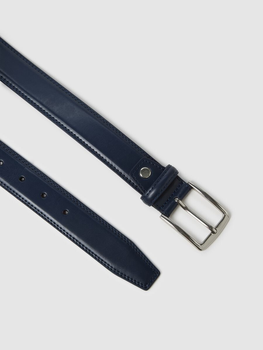 Cintura in vera pelle blu_1
