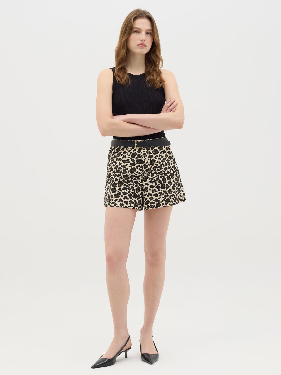 Women's multicoloured pure cotton regular fit shorts_0