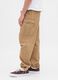 Beige Stretch Cargo Trousers_3