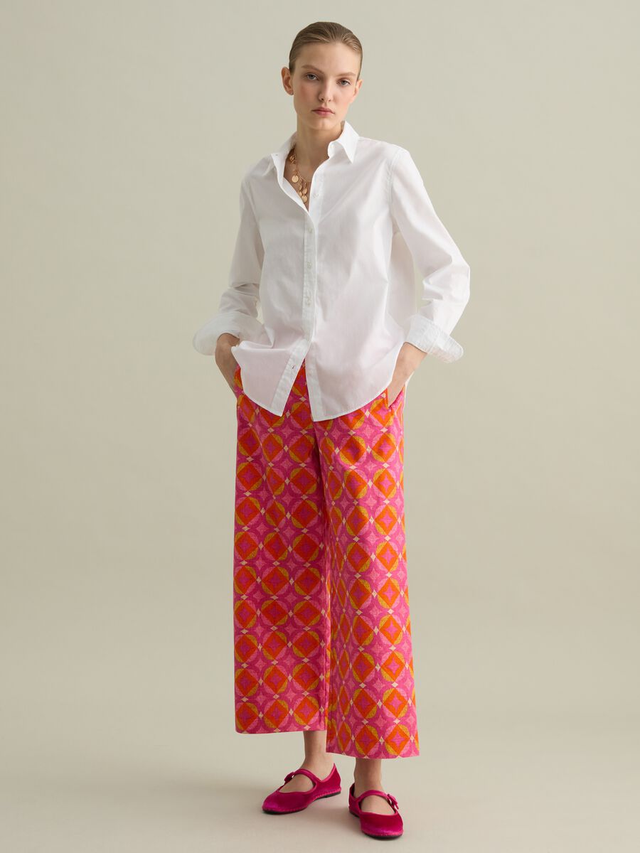 Wide-leg trousers with all-over print_0