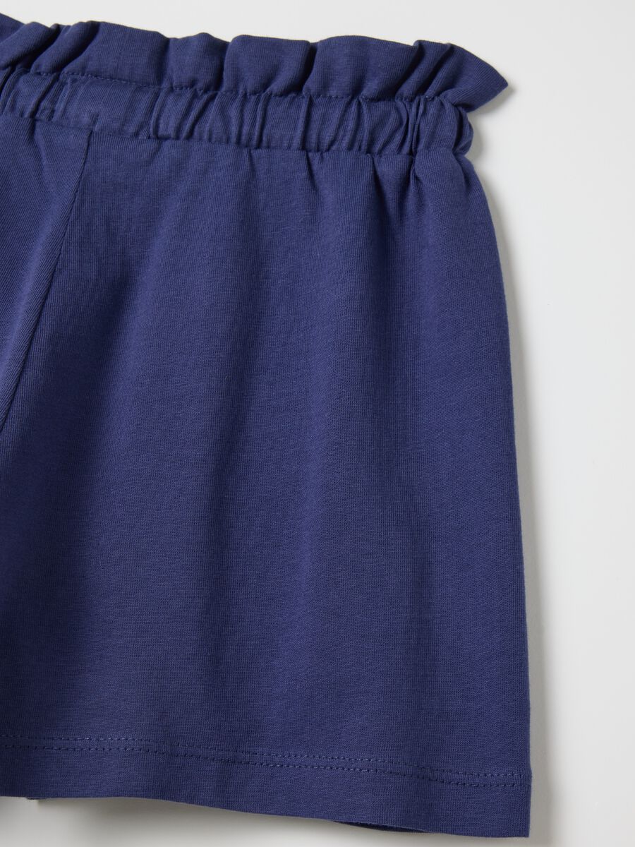 Girls' Pure Cotton Blue Shorts_3