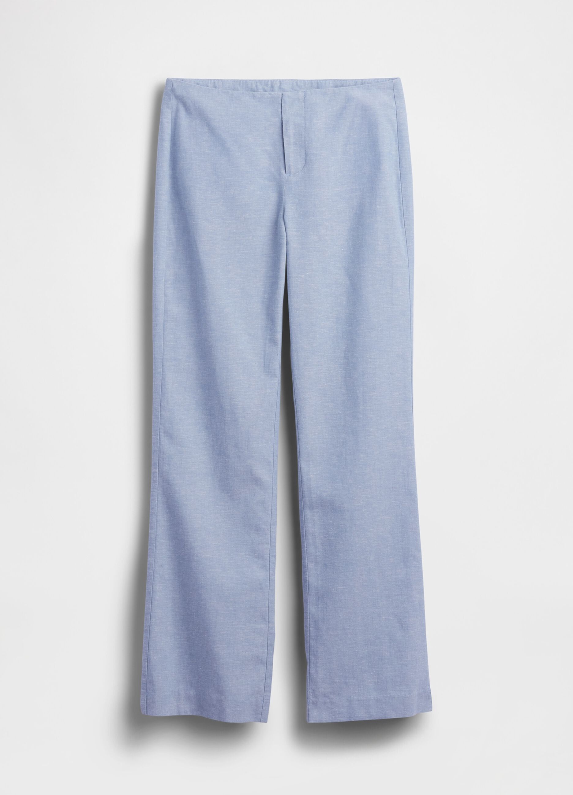 Linen-blend palazzo trousers