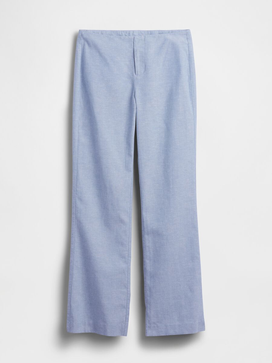 Linen-blend palazzo trousers_5