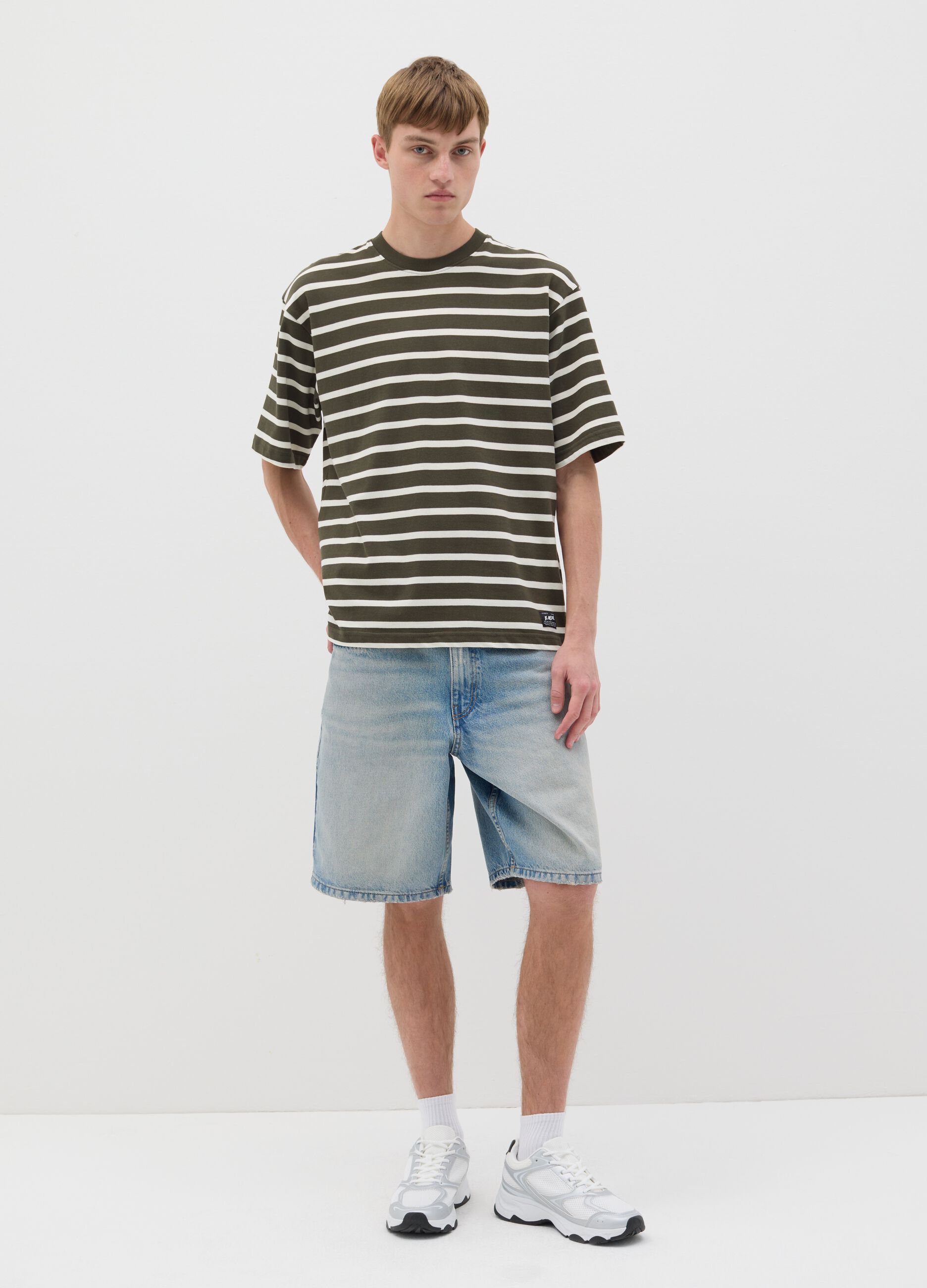 T-shirt in cotone a righe