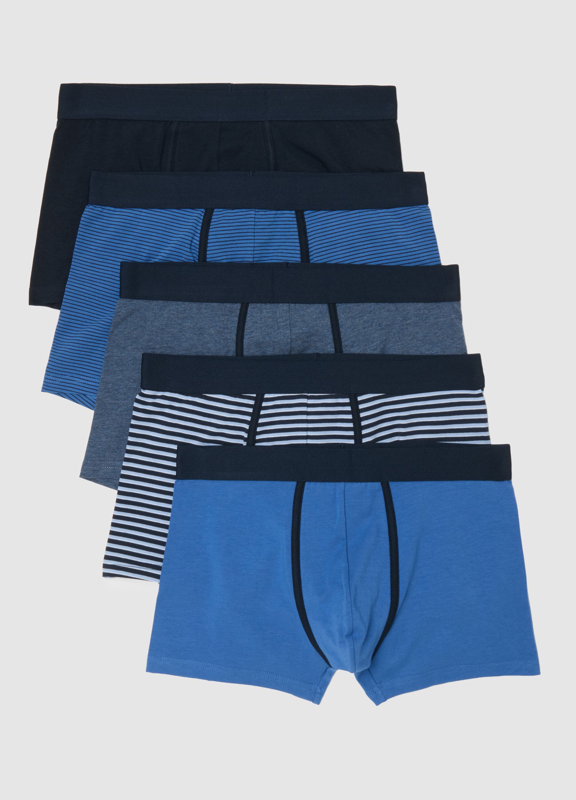 Multipack stretch cotton boxers in multicolour regular fit