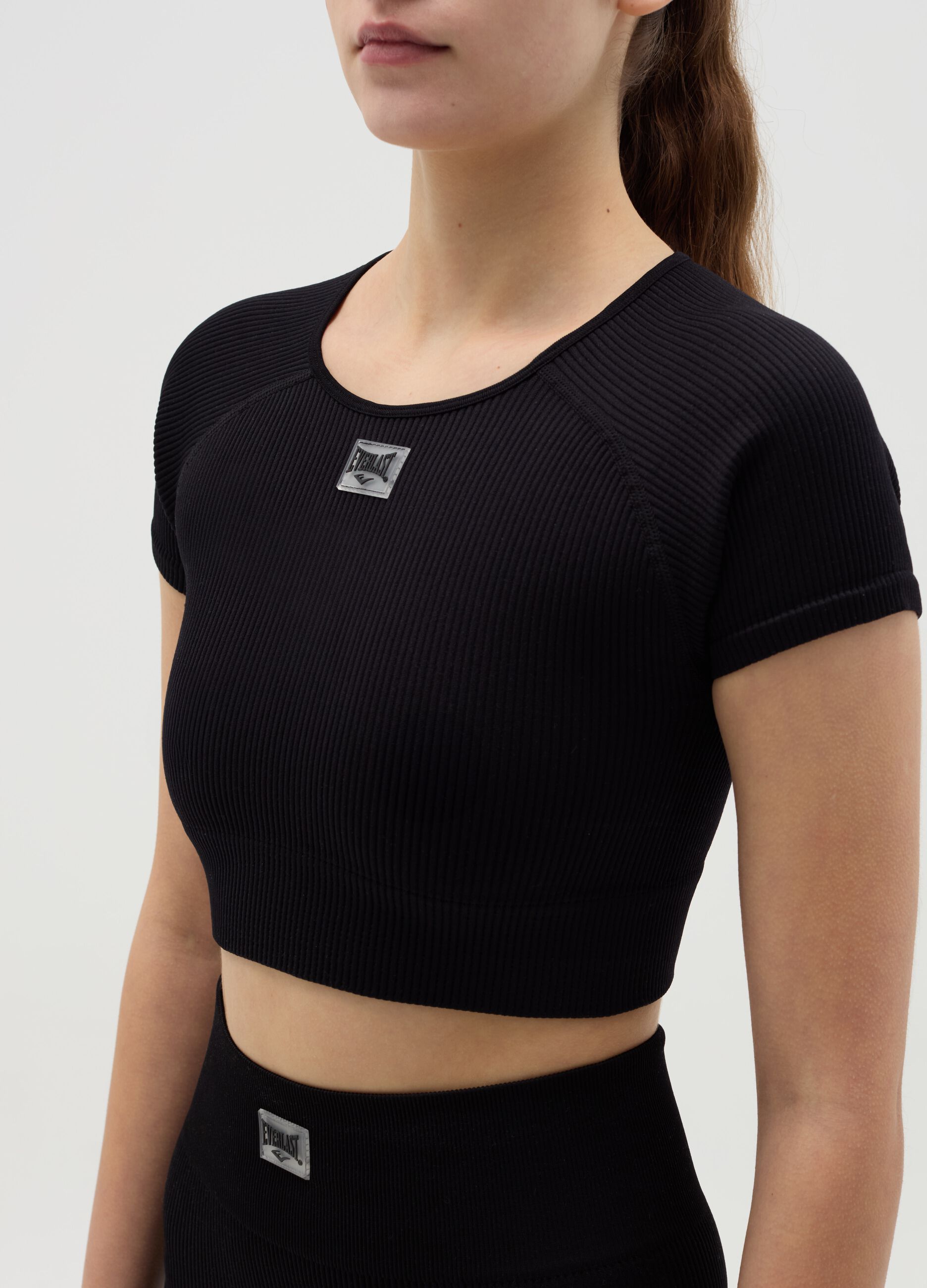 Ribbed crop T-shirt