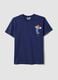 Blue short-sleeve pure cotton regular-fit T-shirt_4