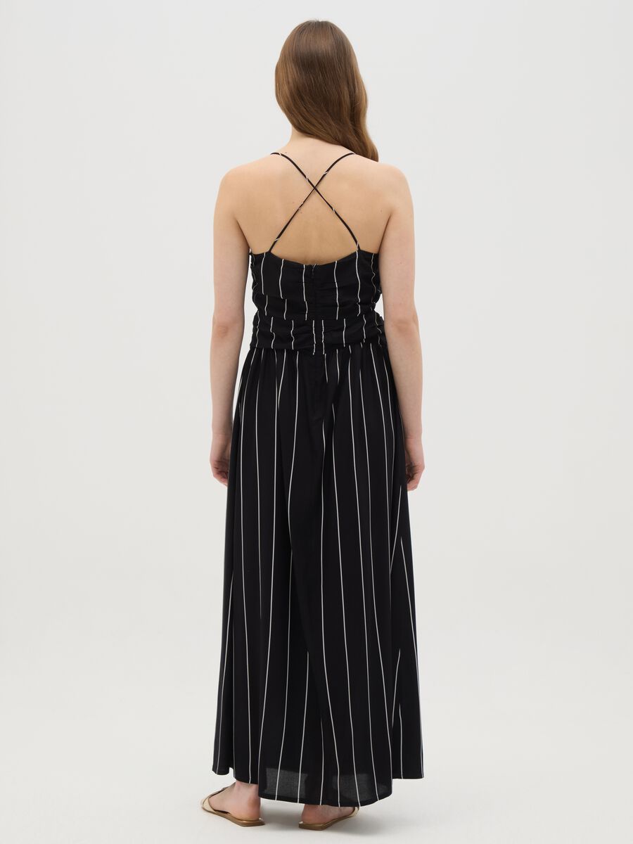 Women's long dress in pure multicolour viscose slim fit_3