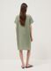 Green pure linen dress with patch pockets, regular fit_3