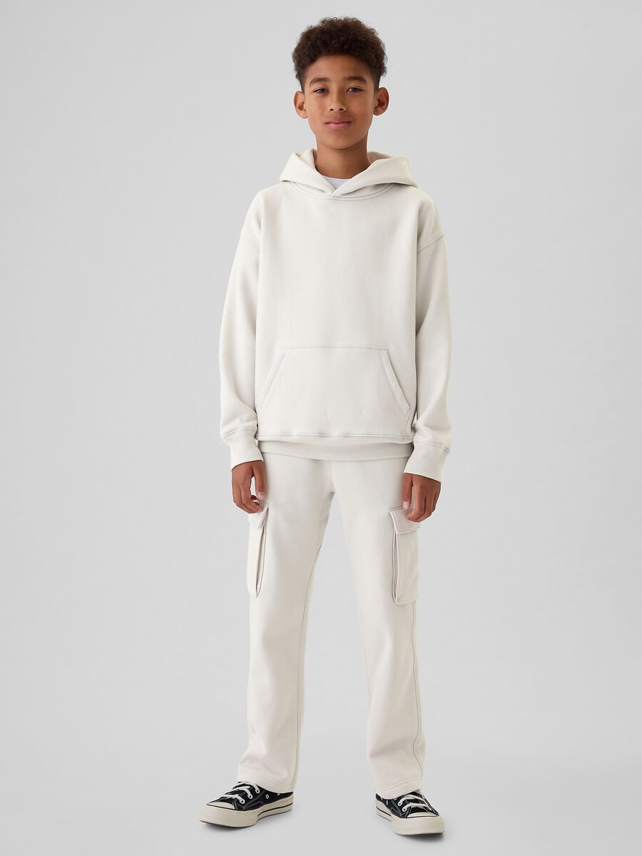 Joggers cargo in felpa_0