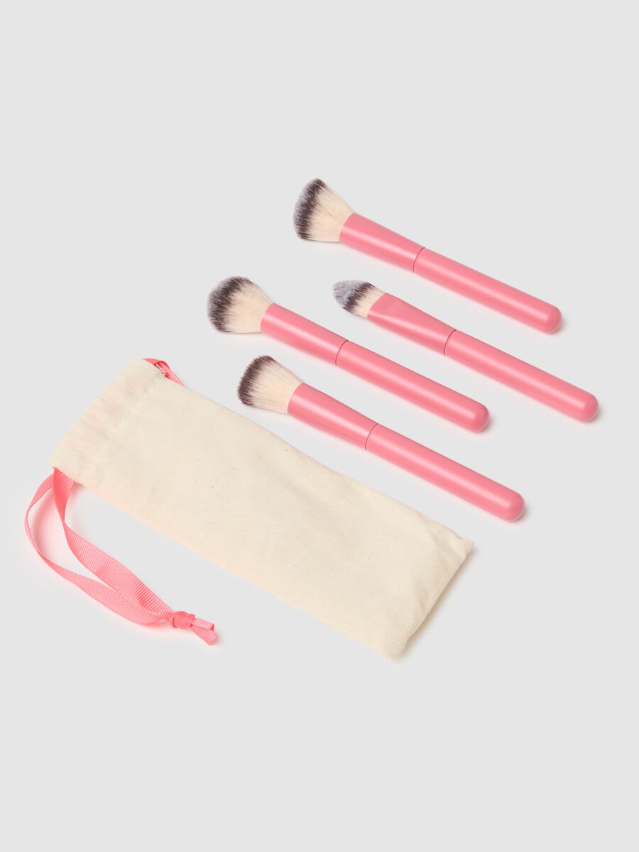 Pink Essential Face Brush Set - 4 Brush Kit for Face and D&eacute;collet&eacute;_1