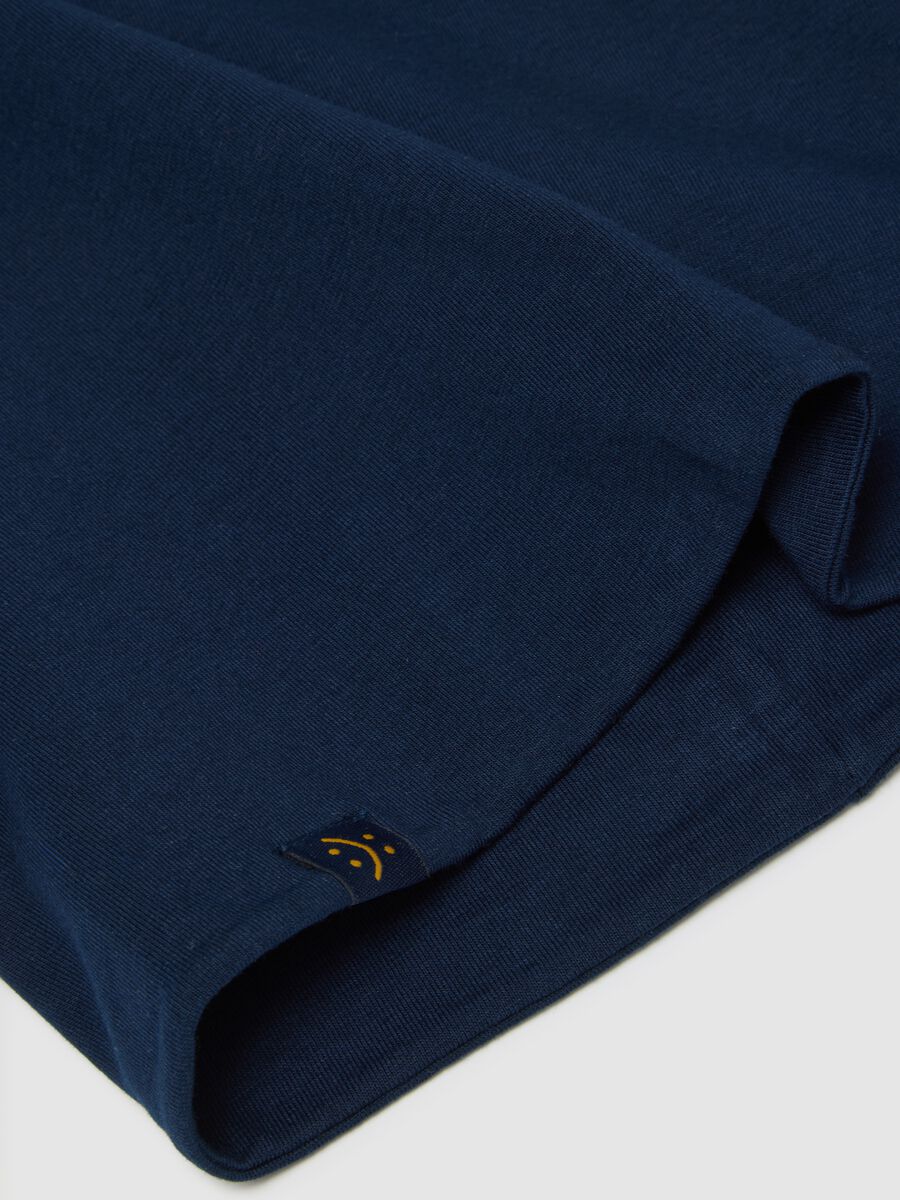 Elastic Blue Cotton Scarf_2