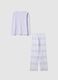 Girls' multicolour check regular fit pure cotton pyjamas_1