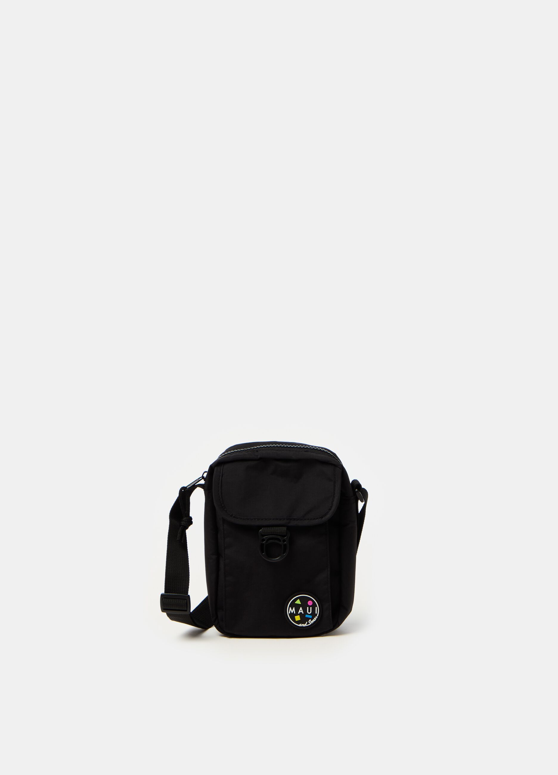 Shoulder bag with logo patch