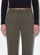 Jogger verde flare in cotone organico elasticizzato_4