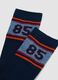 2-pack of long blue socks in stretch organic cotton with pattern_2