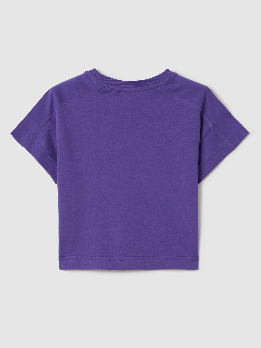Essential purple boxy-fit T-shirt in organic cotton_1