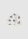 White Disney printed cotton blend beanie hat for girls_0