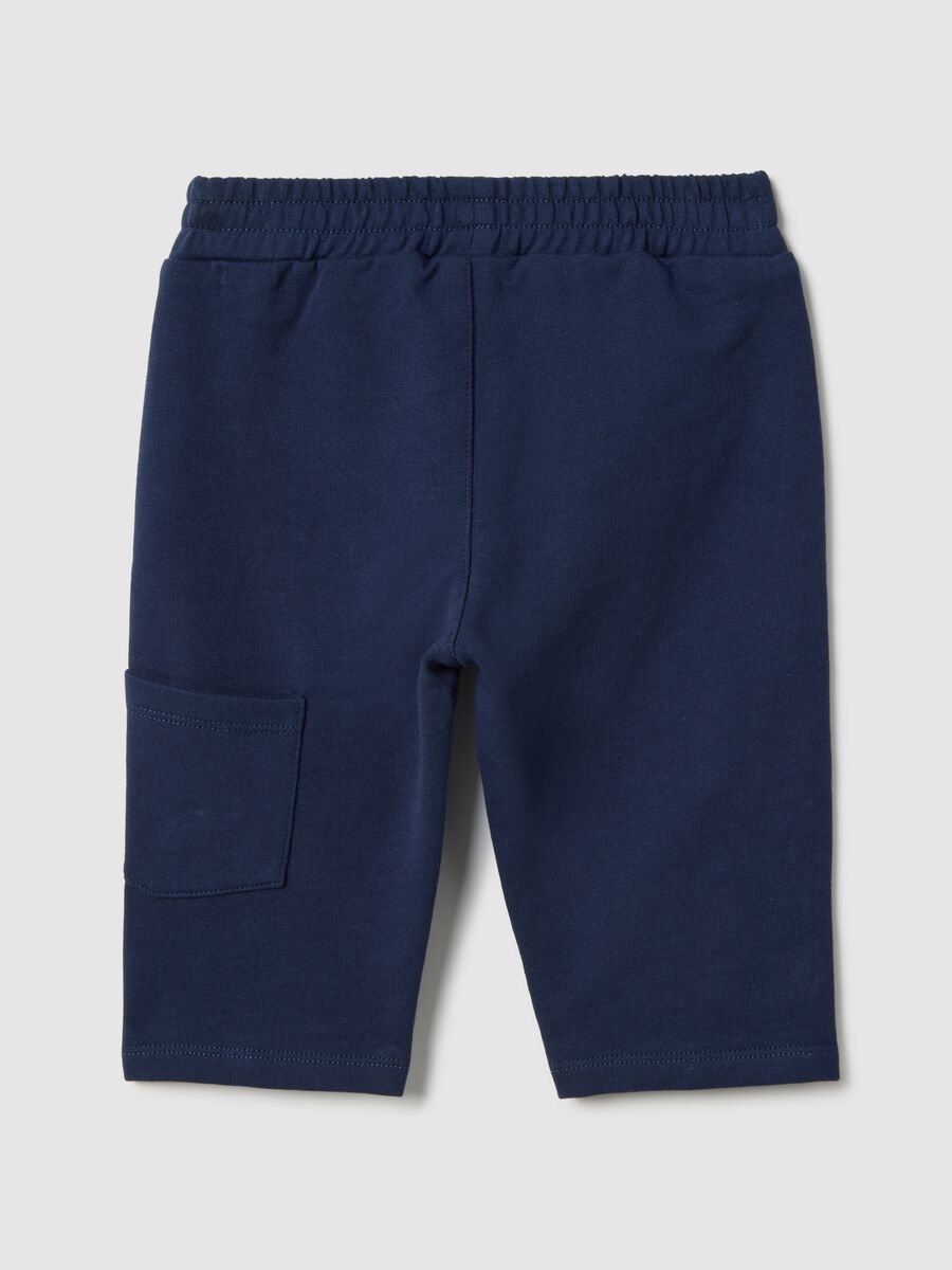 Baby's pure cotton blue trousers in regular fit_1