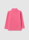 Pink high-neck regular fit girls' sweatshirt with full zip_1