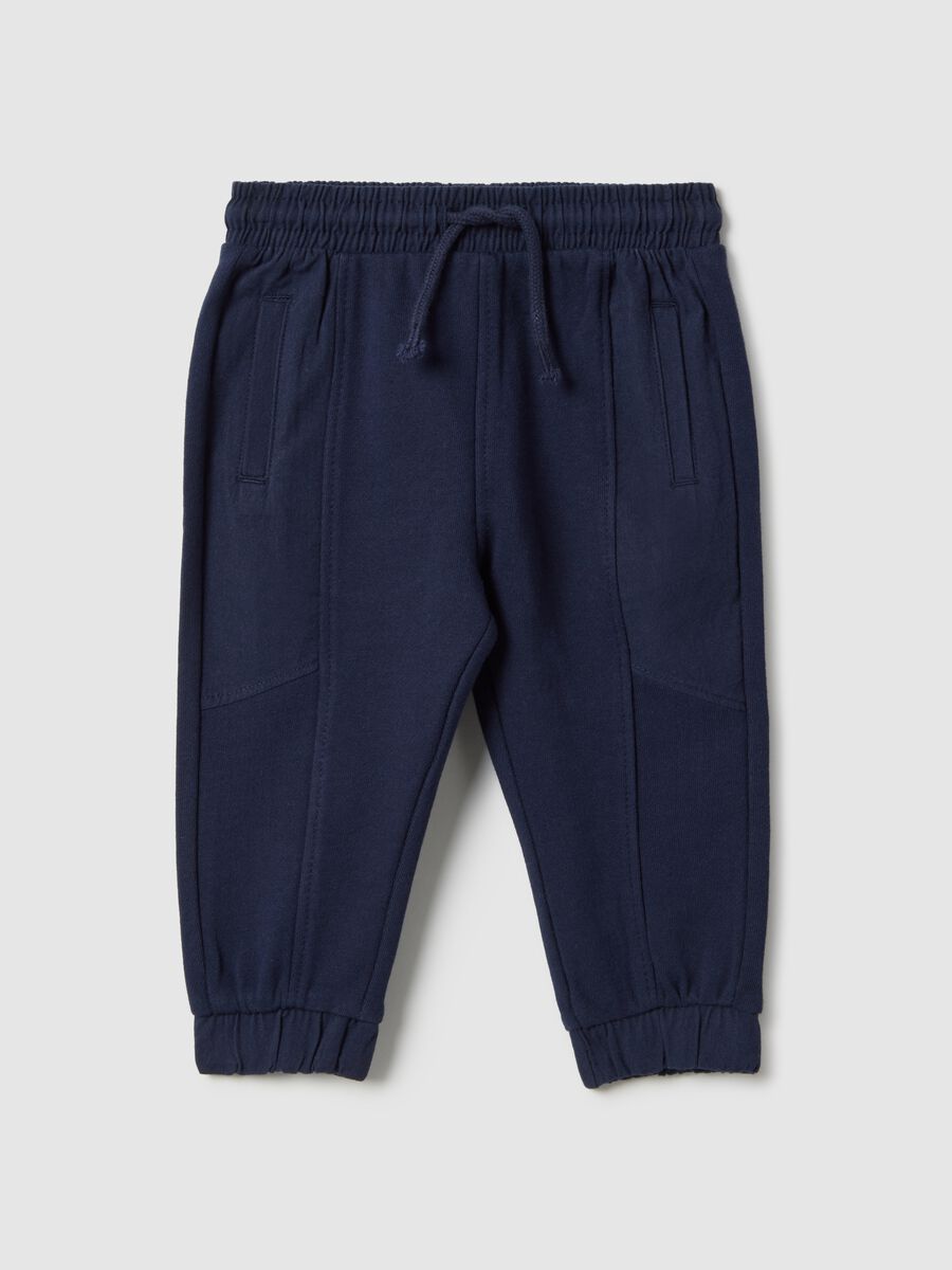 Pure Cotton Blue Jogger Trousers Regular Fit for Boys_0