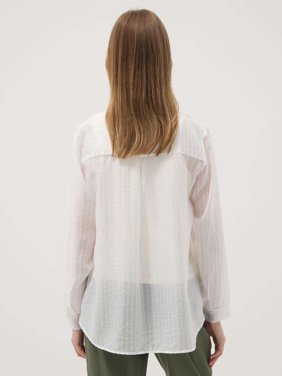 White lyocell-blend shirt_3