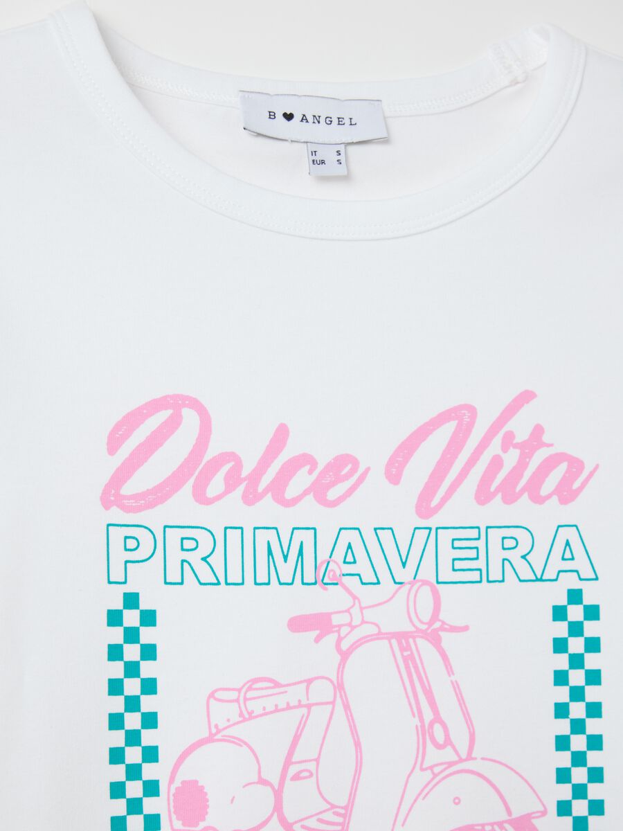 Short-sleeved T-shirt with "Dolce Vita" print_5