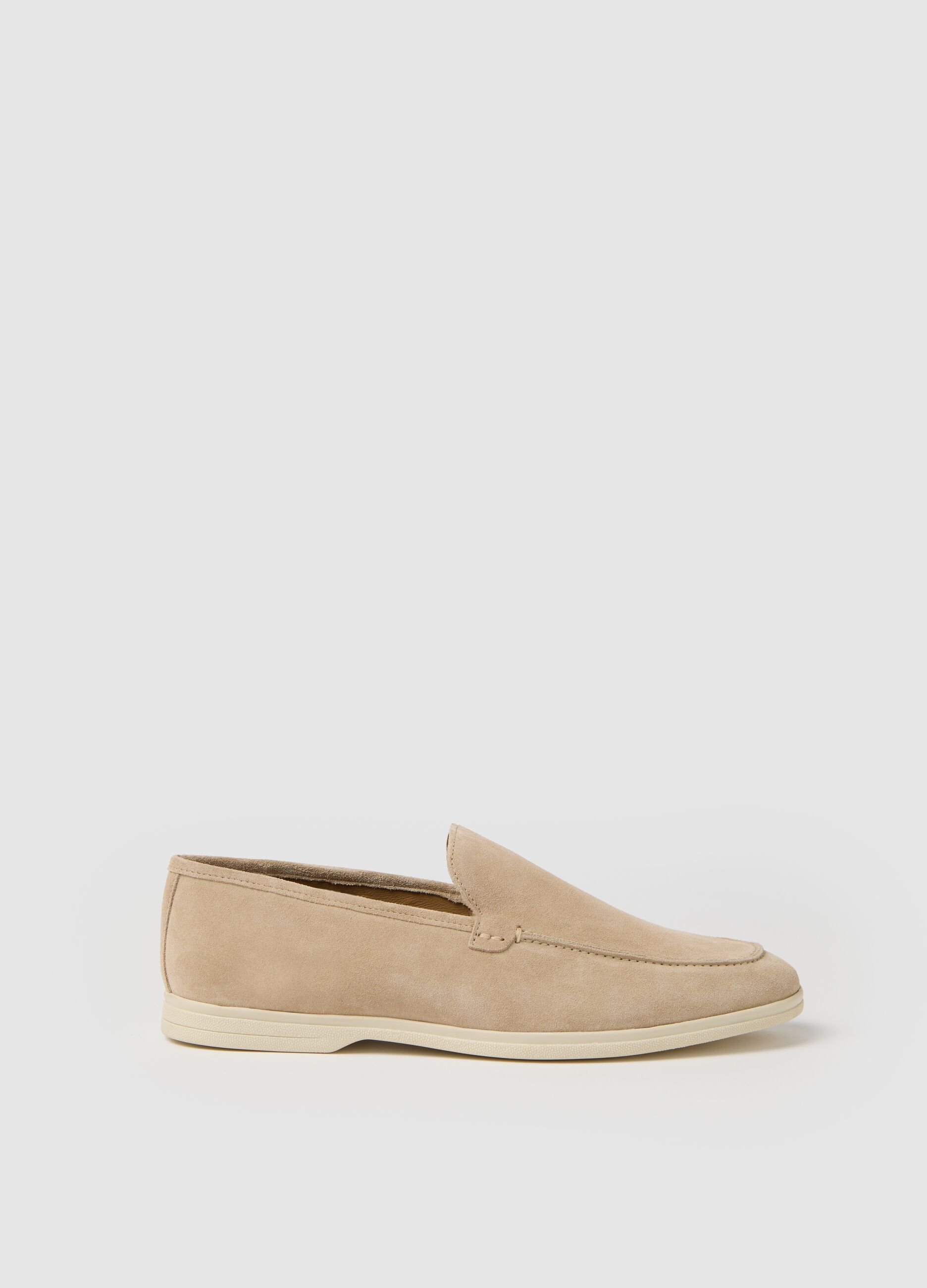 Beige Leather Moccasins by Piombo